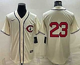 Men's Chicago Cubs #23 Ryne Sandberg 2022 Cream Field of Dreams Cool Base Stitched Baseball Jersey,baseball caps,new era cap wholesale,wholesale hats